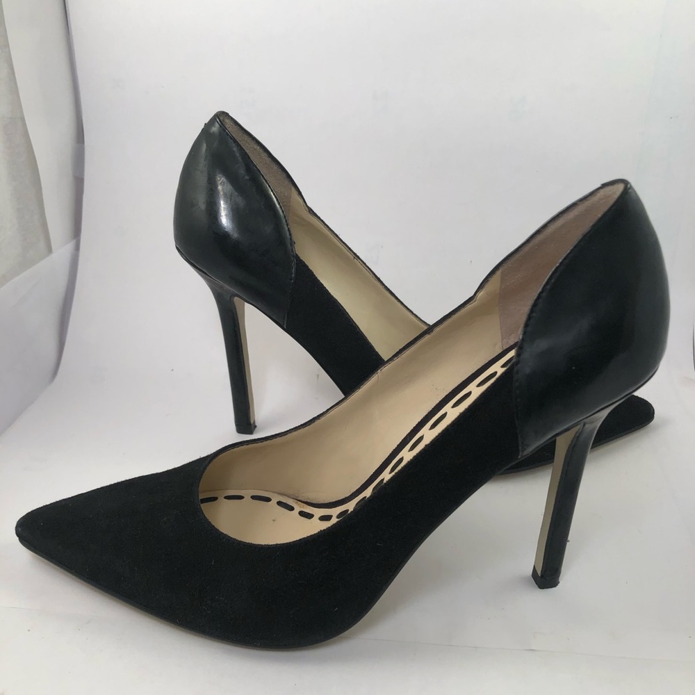 Classic Enzo Angiolini Black suede heel. 6.5 M